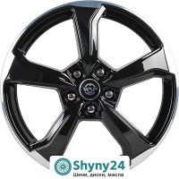 WSP Italy Audi (WD005) Formentera Glossy Black Polished R18 W7.5 PCD5x100 ET37.5 DIA57.1