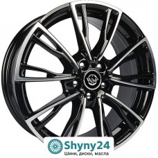 WSP Italy Volkswagen WD006 Lugano Glossy Black Polished R17 W7 PCD5x112 ET43 DIA57.1