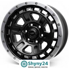 Replica F-0234 Satin black lip polished R18 W9 PCD6x139.7 ET18 DIA106.1