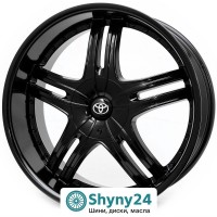 Replica M10 Satin Black R22 W9.5 PCD6x139.7 ET18 DIA106.1