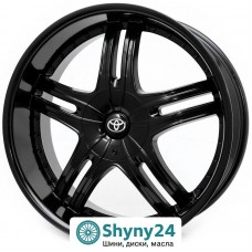 Replica M10 Satin Black R22 W9.5 PCD6x139.7 ET18 DIA106.1
