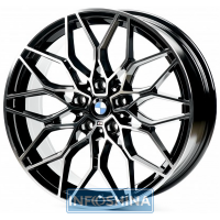 Replica B872 Black Machined Face R20 W8.5 PCD5x120 ET35 DIA72.6