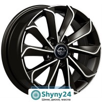 WSP Italy Audi WD003 Corinto Glossy Black Polished R16 W6.5 PCD5x112 ET43 DIA57.1