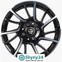 WSP Italy Lancia WD009 Moon Clossy Black Polished R15 W6 PCD4x98 ET30 DIA58.1