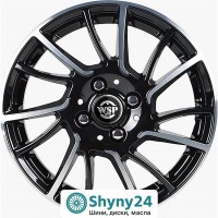 WSP Italy Citroen WD009 Moon Clossy Black Polished R15 W6 PCD4x108 ET23 DIA65.1