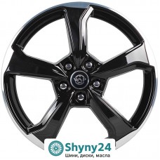 WSP Italy Volkswagen (WD005) Formentera Glossy Black Polished R18 W7 PCD5x112 ET45 DIA57.1