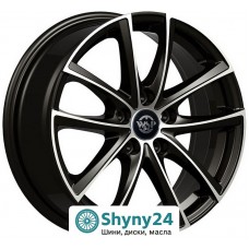 WSP Italy Volkswagen WD001 Praslin Glossy Black Polished R17 W7 PCD5x112 ET43 DIA57.1