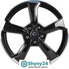WSP Italy Audi (WD005) Formentera Glossy Black Polished R18 W7 PCD5x112 ET45 DIA57.1