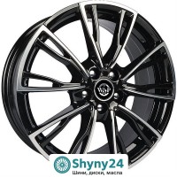 WSP Italy Volkswagen WD006 Lugano Glossy Black Polished R17 W7.5 PCD5x112 ET40 DIA57.1