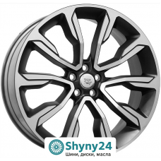 WSP Italy Venice W2360 Matt Gun Metal Polished R22 W9 PCD5x108 ET45 DIA63.4