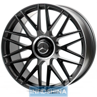 Replica Mercedes MR01 Matt Black Lip Polished R22 W10 PCD5x112 ET45 DIA66.6