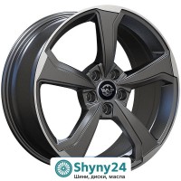 WSP Italy Audi (WD005) Formentera Matt Gun Metal Polished R18 W8 PCD5x112 ET41 DIA66.6